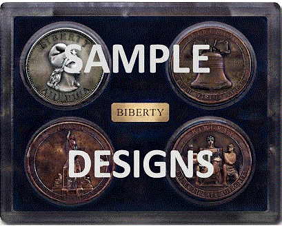 BELIEF, BEHAVIOR, & LIBERTY 4-Coin Set Display Case